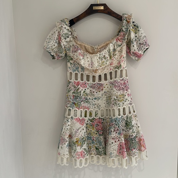 ZIMMERMANN Heathers Off shoulder Floral Mini Dress - Picture 6 of 12